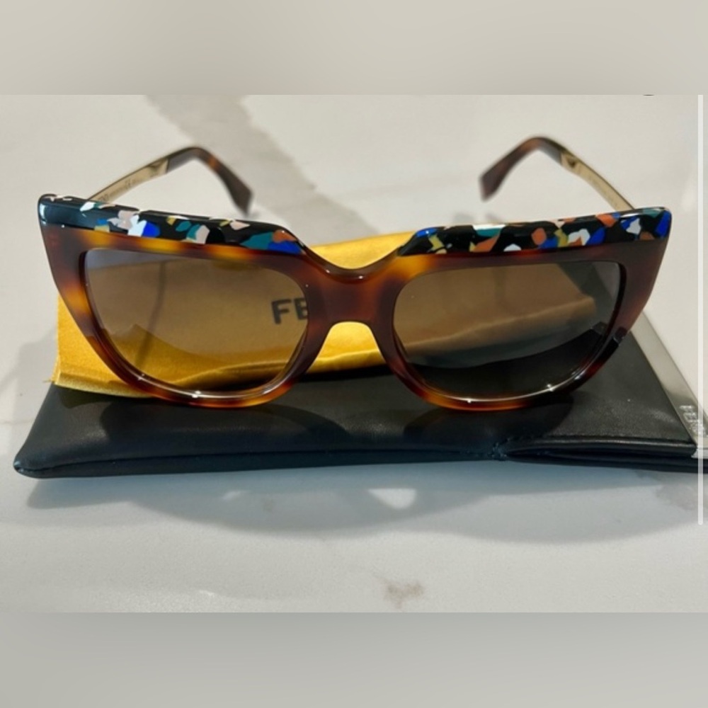 Fendi Floral Frame Glasses